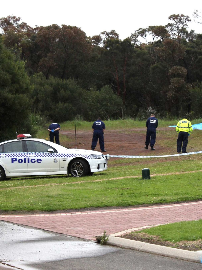 Police scour the ground after body found in Albany in 2013