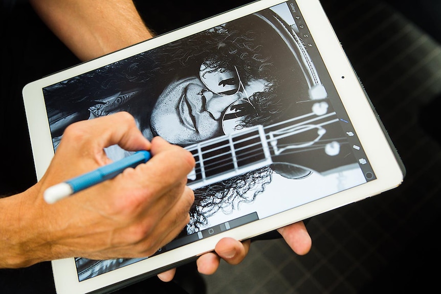 Drawing Slash on the tablet