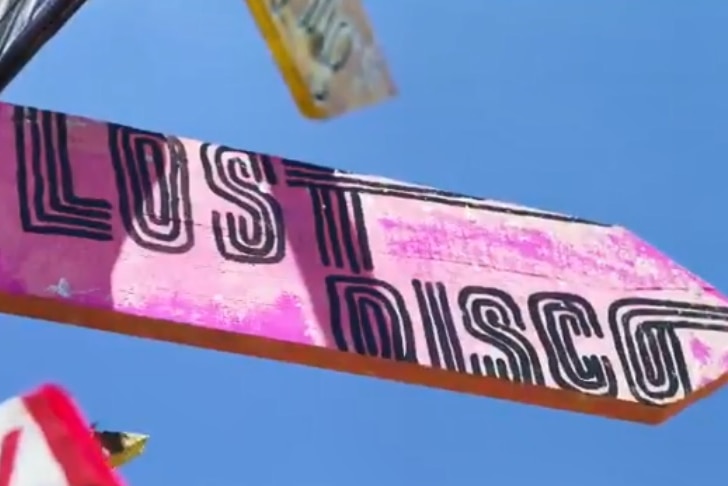 A sign that reads Lost Disco