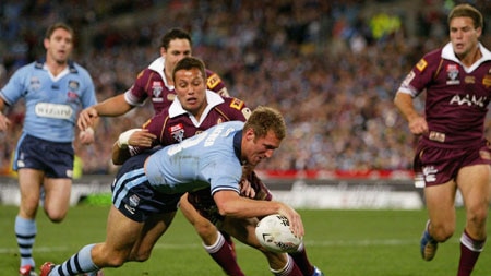 Mark Gasnier scored two tries on debut.