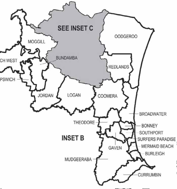 Ipswich and Gold Coast electorates