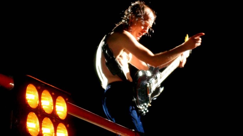 Angus Young from AC/DC