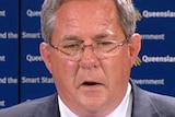 TV still of Tim Mulherin, Qld Minister for Primary Industries and Fisheries