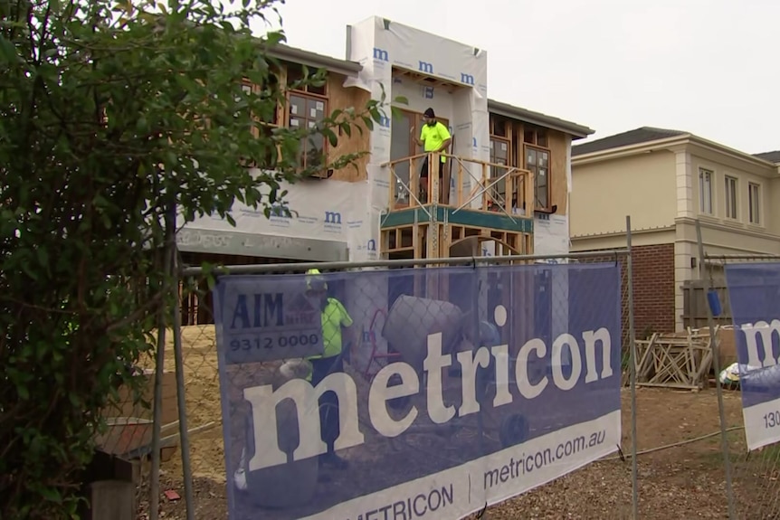 Builders at a construction site