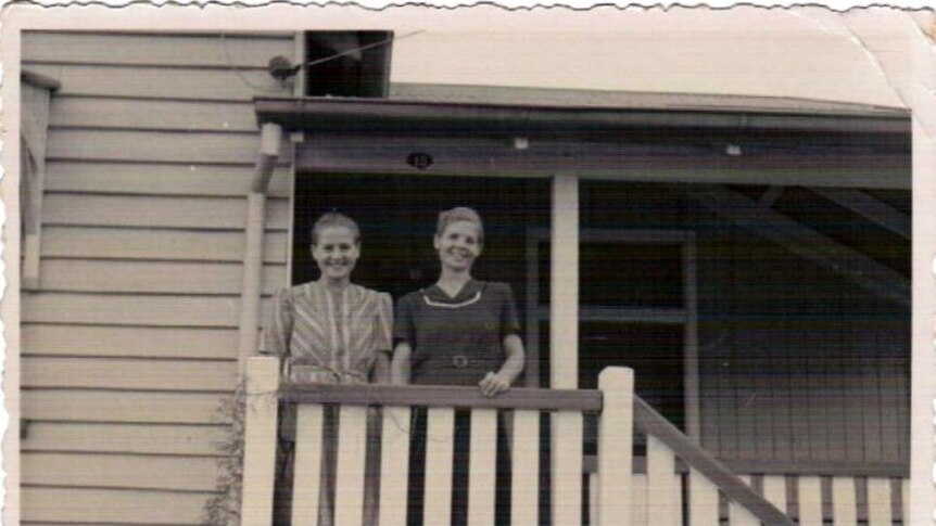 Rozalia with her daughter when they first arrived in Brisbane