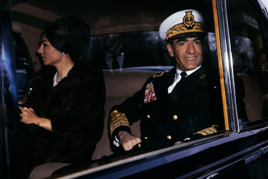 Mohammad Reza Shah Pahlavi (1919-1980), Shah of Iran, and Empress Farah Pahlavi of Iran, 1965