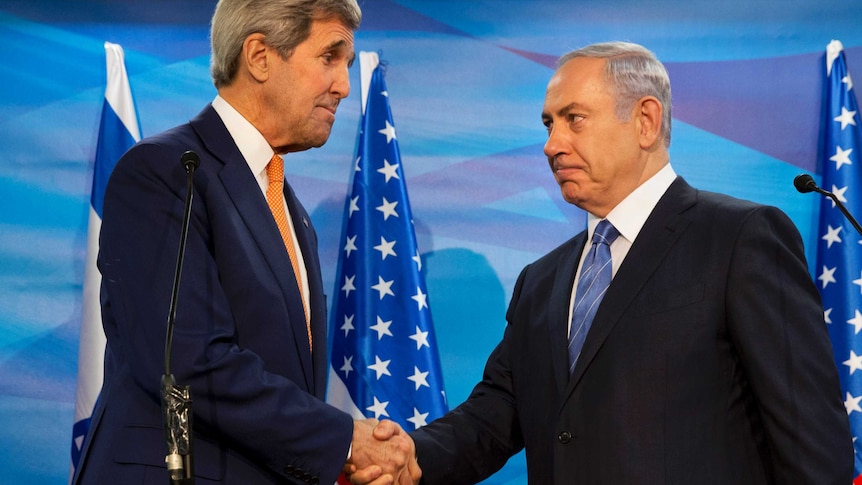 Israeli Prime Minister Benjamin Netanyahu and US Secretary of State John Kerry