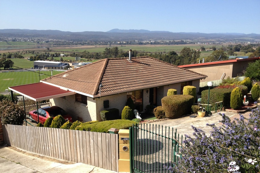 House at Riverside, Tasmania, where two bodies were found.