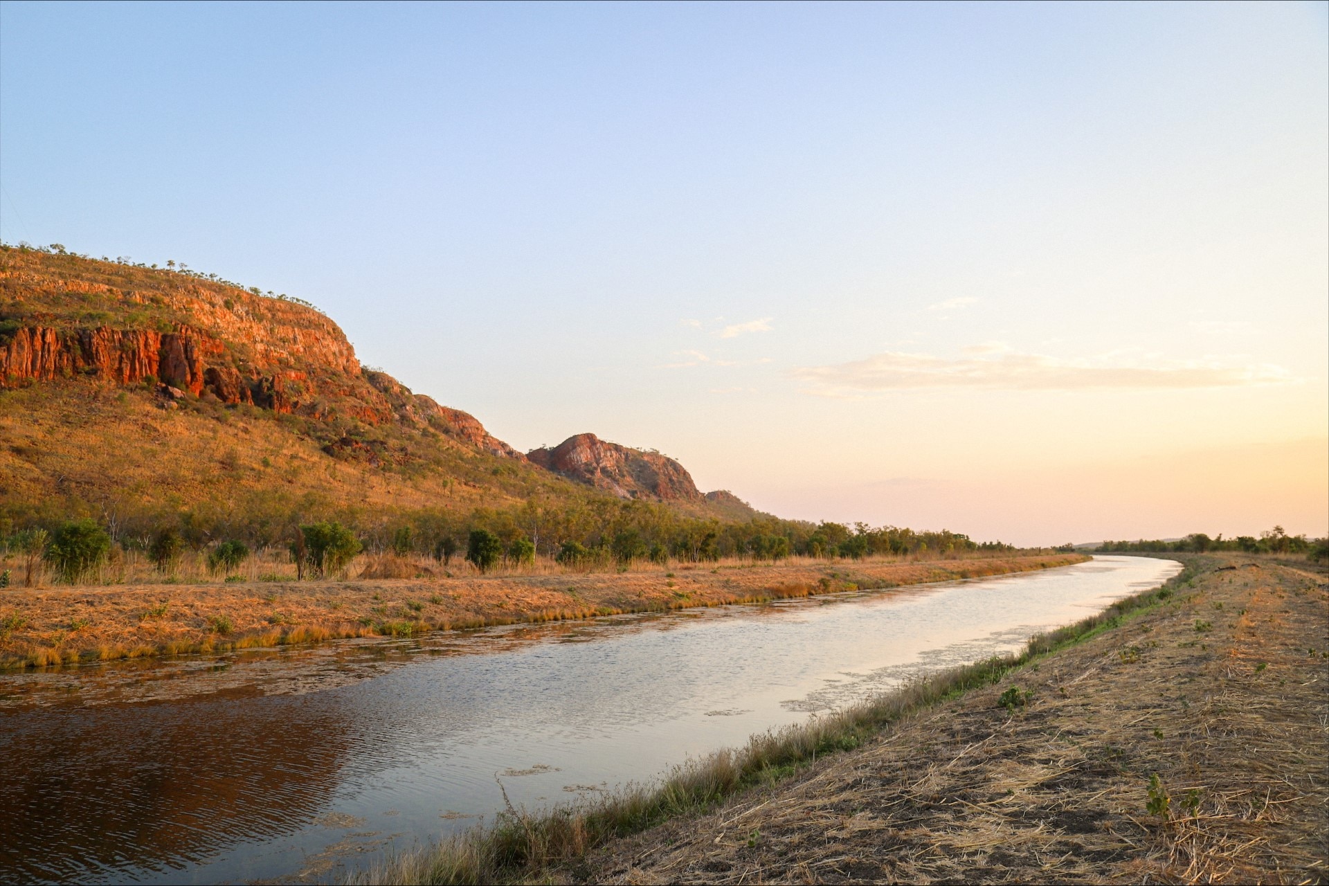 An irrigation channel.