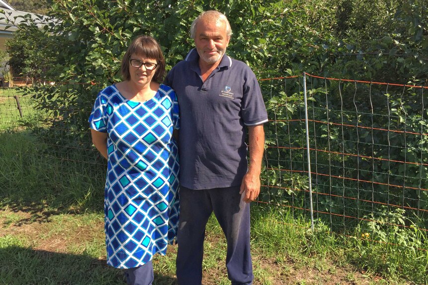 Phil Norris and Rhonda Ayliffe on their dairy farm at Cobargo NSW