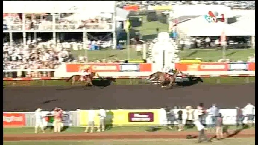 Shout Out Loud came from behind to win the Darwin Cup at the post.