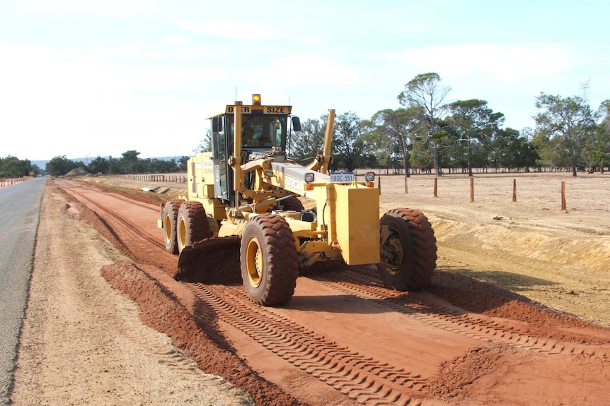 Red sand was successfully trialled as a road material in upgrade of Greenlands Road in Pinjarra, WA