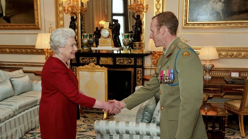 Trooper Donaldson met the Queen in a private ceremony at Windsor Castle.