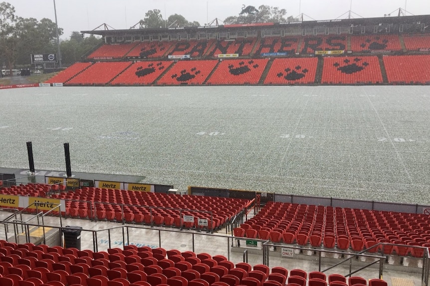 hail overground at Penrith Panthers stadium