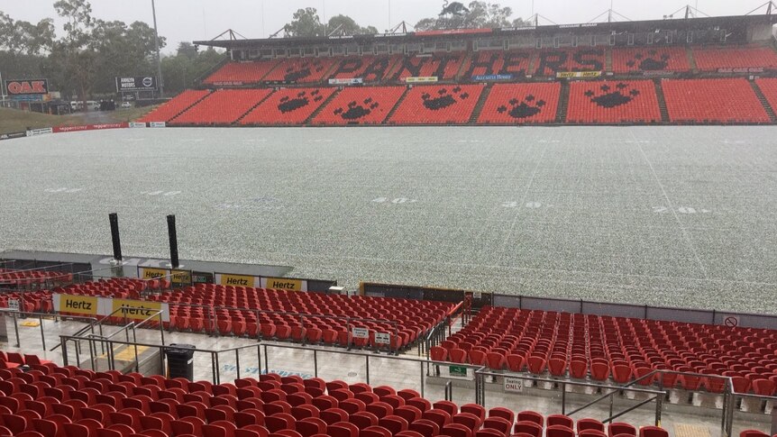 hail overground at Penrith Panthers stadium
