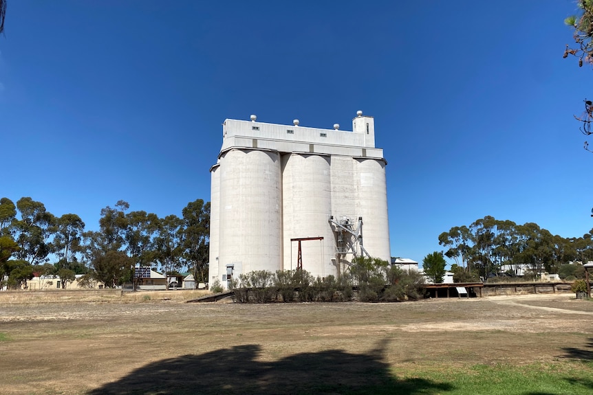 Silos in a rural setting