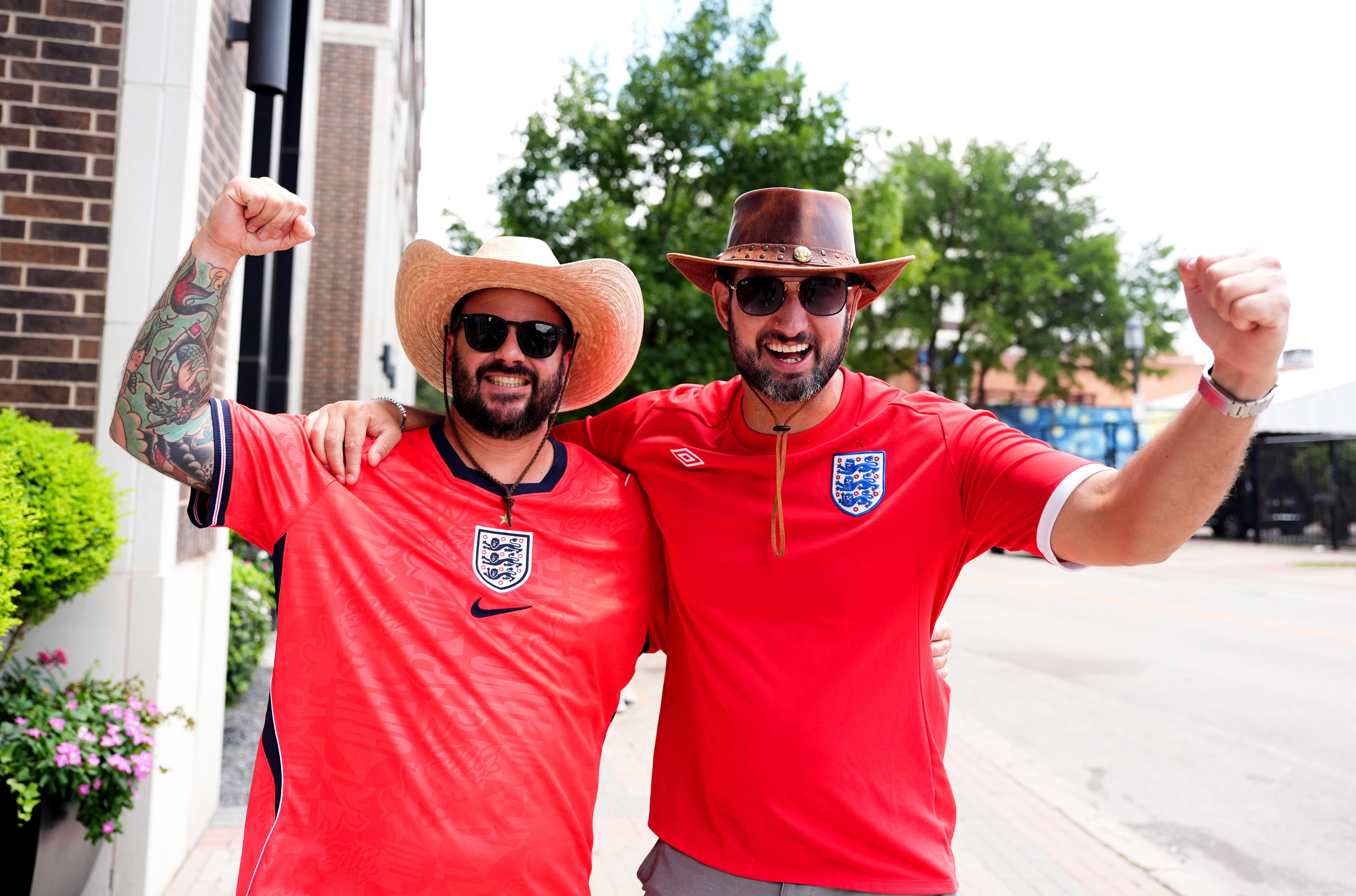 England fans in Dallas ahead of the World Cup match against Croatia.