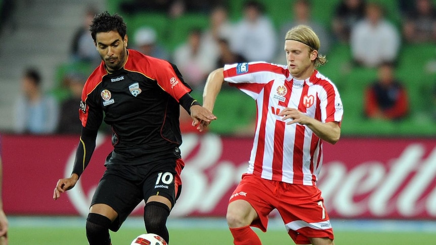 Marcos Flores (L) has informed Adelaide United he has signed for Henan Jianye.