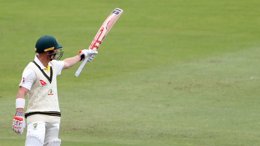 David Warner let his bat do the talking in Australia's first innings in Port Elizabeth.