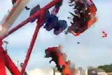 Carriage on Fire Ball at Ohio State Fair ride falling out mid-air