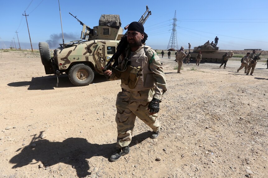 Iraqi fighters near Tikrit
