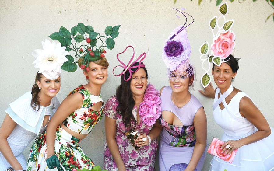Ladies dressed in their finest on Oaks Day