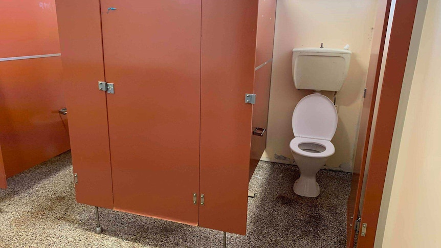 A school-style toilet block