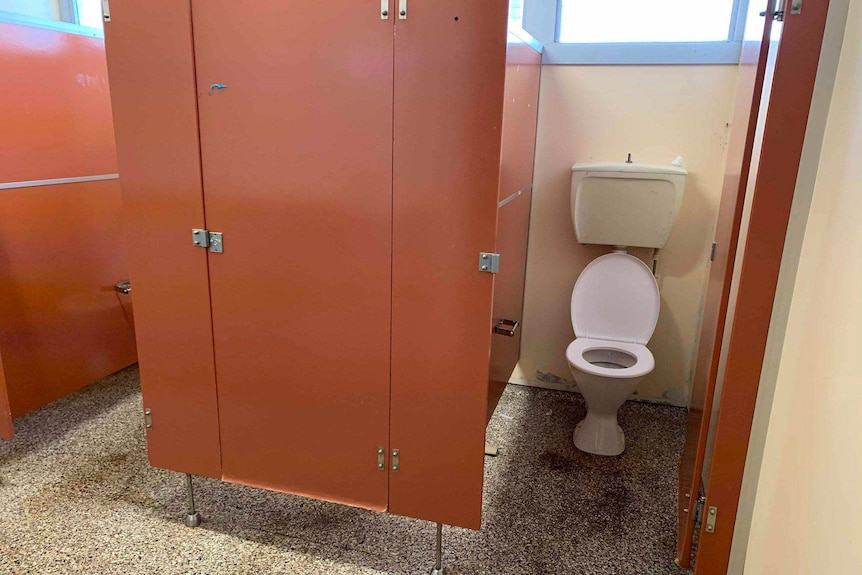 A school-style toilet block