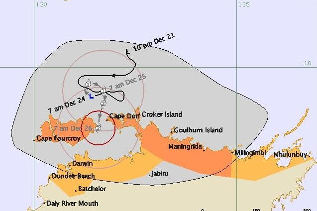 Tropical cyclone forecast track map