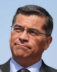 California Attorney General Xavier Becerra speaking