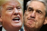 Composite image of Donald Trump and Robert Mueller.