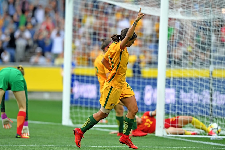 Sam Kerr enjoyed a break-out year on the international stage with the Matildas.