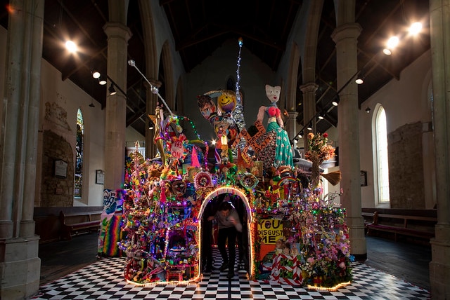 Paul Yore's art installation It's All Wrong But It's Alright for Dark Mofo 2019.