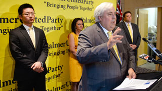 PUP party senators with Palmer