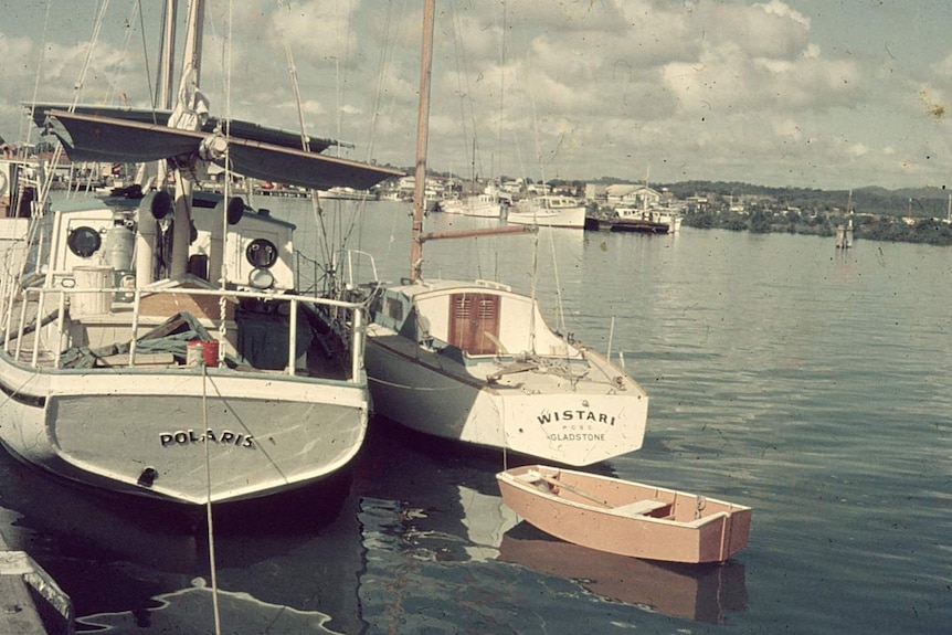 The Wistari, which was built by Noel Patrick from surplus materials after the war, pictured in the 1960s.