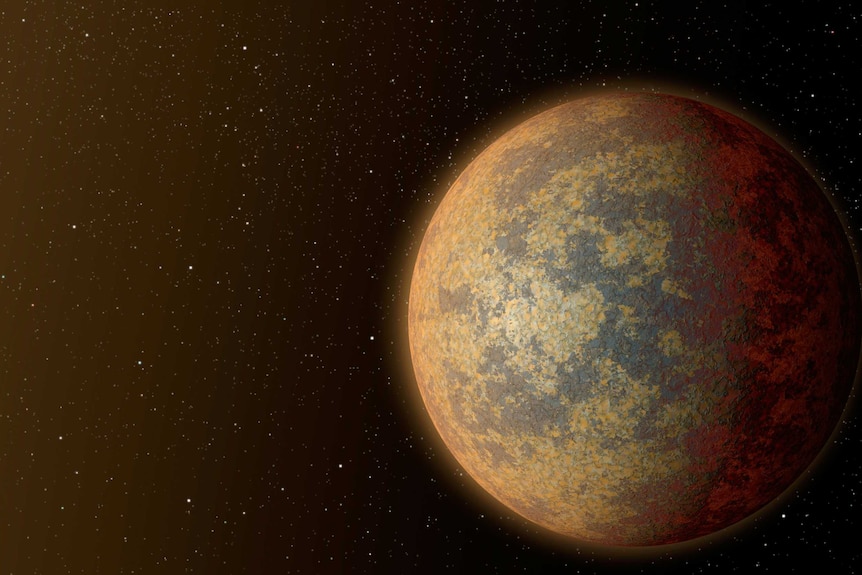 An artist's rendition of a planet orbiting star HD219134