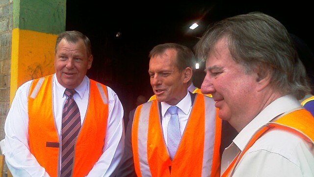 Tony Abbott, Bob Baldwin and Paul Michael