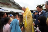 Pope Francis visits Typhoon Yolanda victims on the island of Leyte, the Philippines