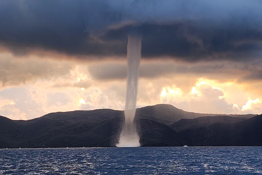 A waterspout in the Whitsundays