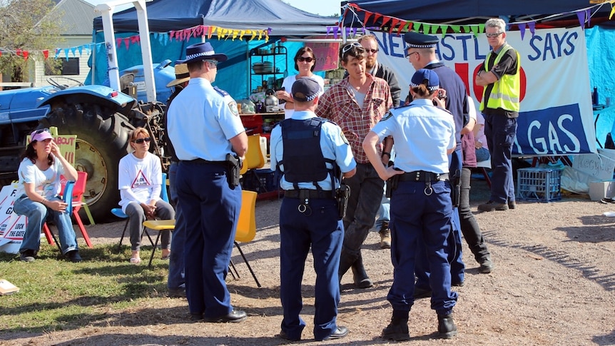 CSG Fullerton Cove protestors north of Newcastle