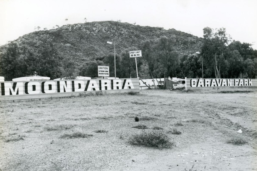 An old photo of the Moondarra Caravan Park in Mount Isa.