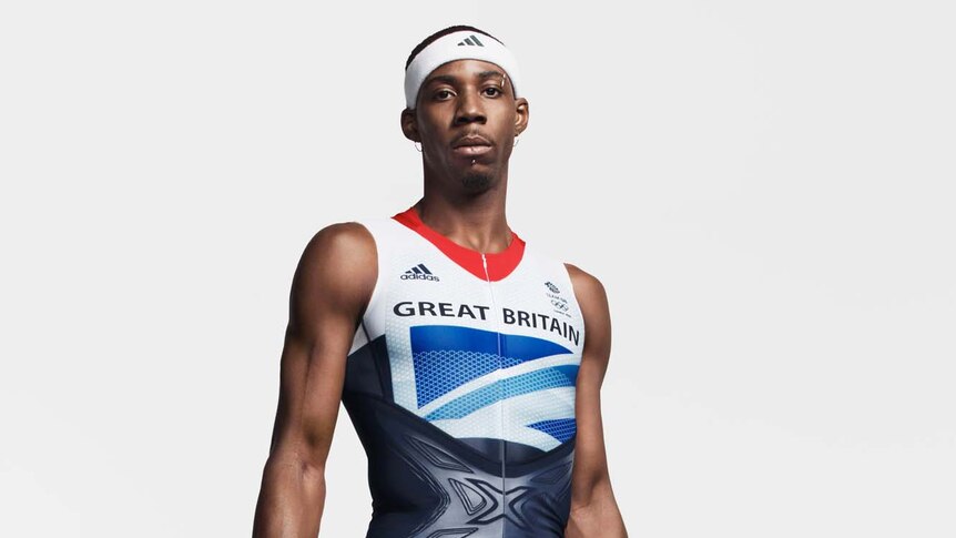 Phillips Idowu models the Team Great Britain London 2012 Olympic kit