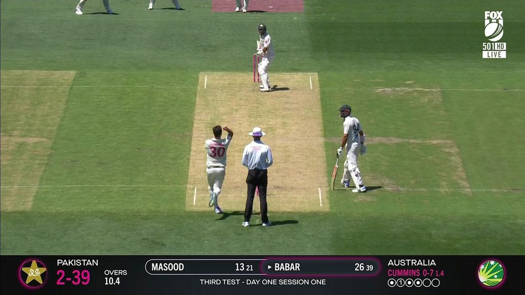 Cummins in-swinger catches Babar Azam on the crease - ABC News