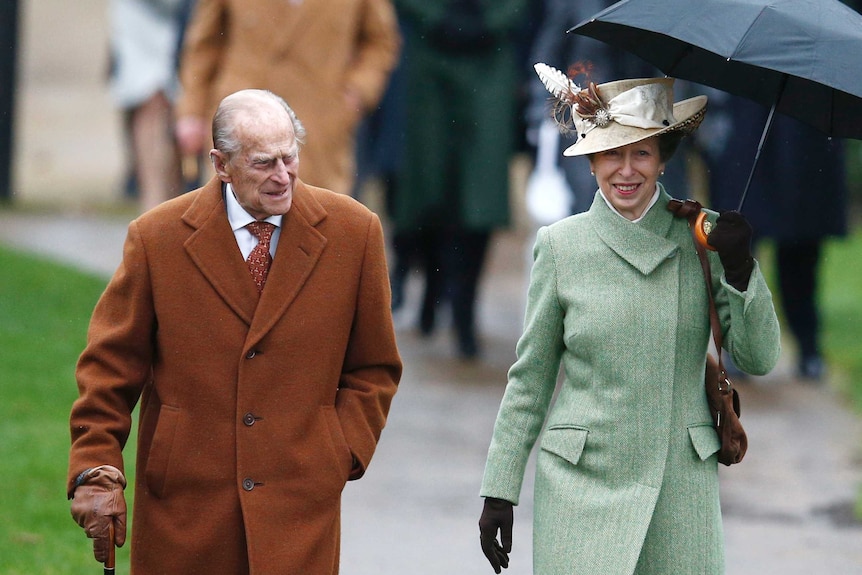 Britain's Prince Philip and Princess Anne