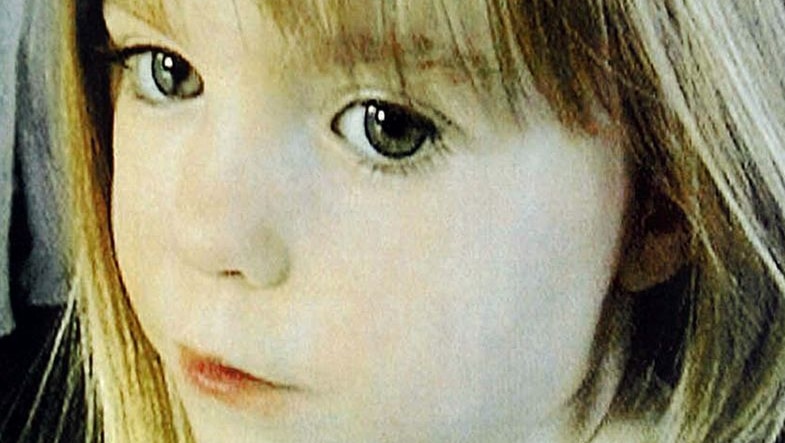 Missing British girl Madeleine McCann.