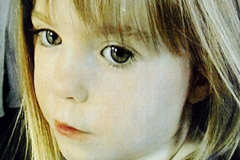 Missing British girl Madeleine McCann.