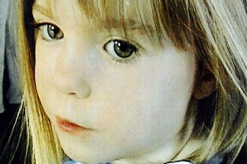 Missing British girl Madeleine McCann.