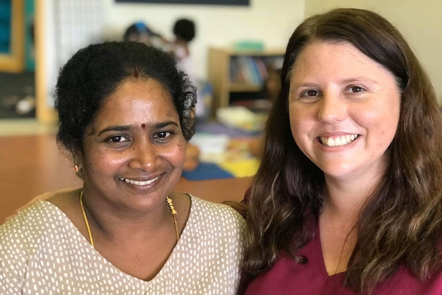 Priya with Angela Christmas Island