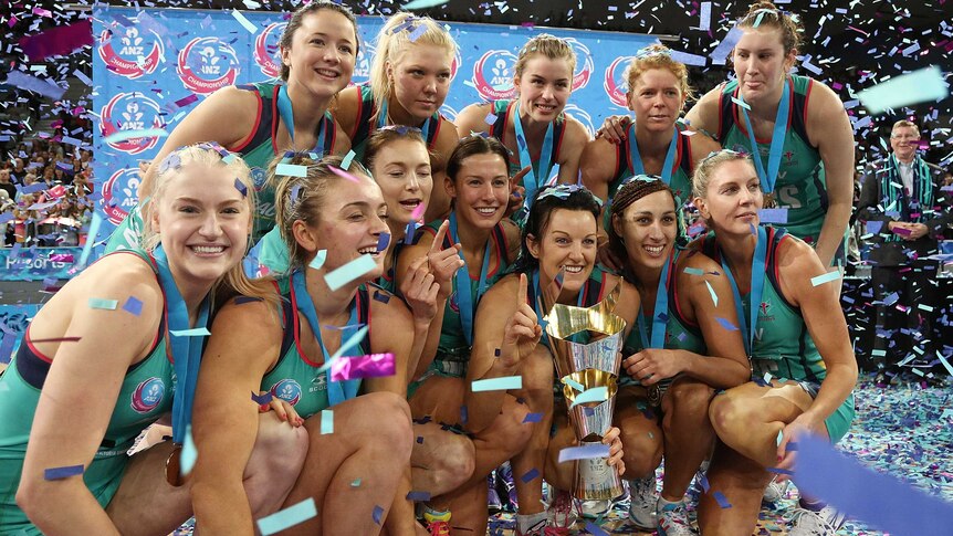 Melbourne Vixens celebrate title win