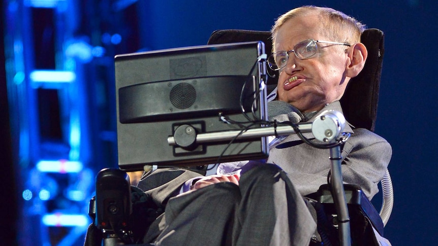 Theoretical physicist Stephen Hawking at the London Olympics.jpg